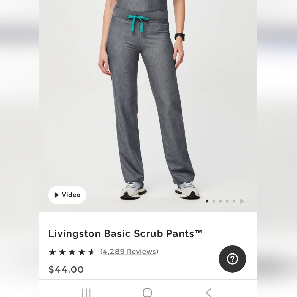 Figs Gray Catarina Scrub Top Basic Livingston Scr… - image 3